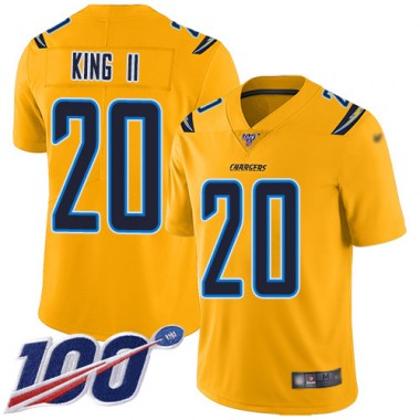 Los Angeles Chargers NFL Football Desmond King Gold Jersey Men Limited 20 100th Season Inverted Legend